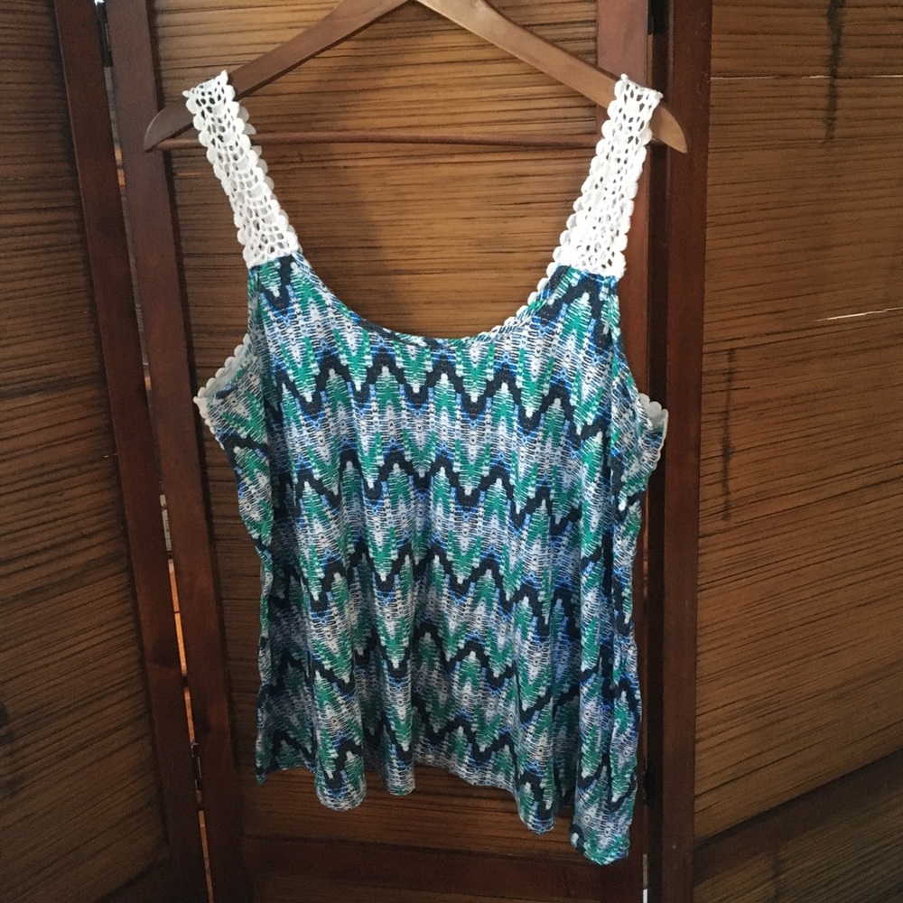 Papermoon Charla Crochet Detail Swing Knit Tank